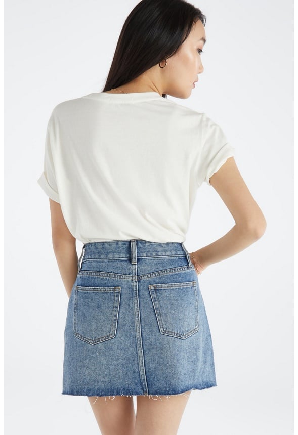 Dylan High Rise Vintage Skirt Lizzi Medium Wash