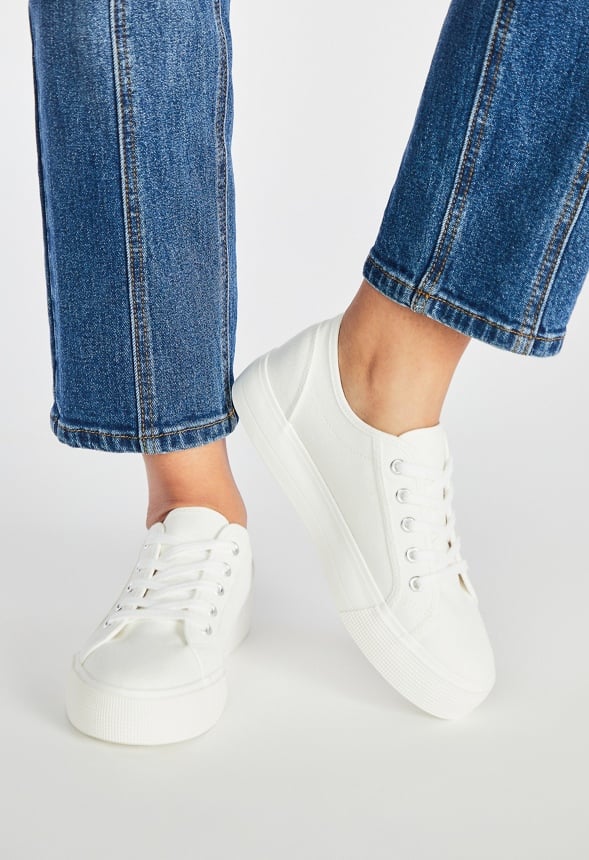 First Timer Platform Trainers Bright White