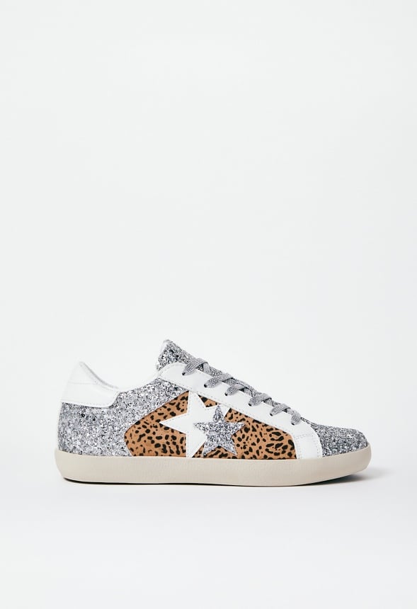 Zaylee Trainers Leopard/ Silver Multi