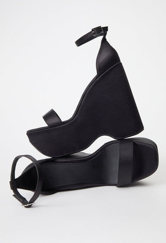 Solange Wedge Sandal Black