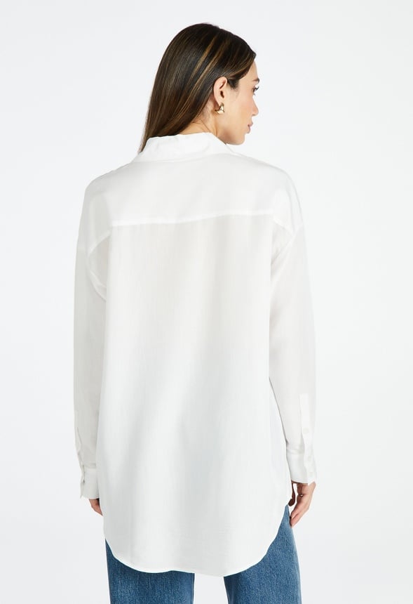 Oversized Men's Shirt Bright White